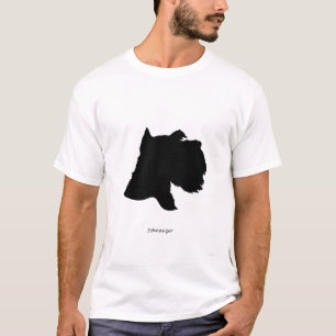 Schnauzer - zwart Silhouette T-shirt