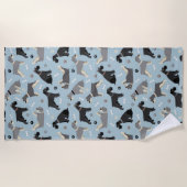 Schnauzerpoten en botten strandlaken (Voorkant)