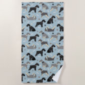 Schnauzerpoten en botten strandlaken (Voorkant)