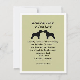 Schnauzers Huwelijksaankondiging Kaart