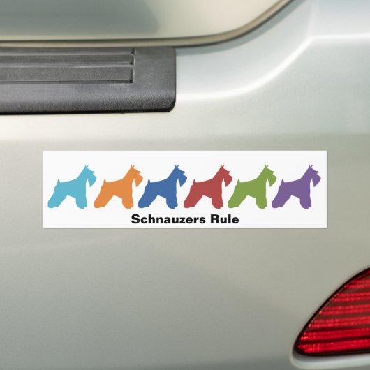 Schnauzers-regel Bumpersticker (Op auto)