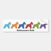 Schnauzers-regel Bumpersticker (Voorkant)