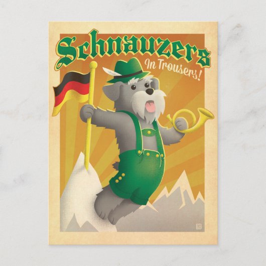 Schnauzers with Trousers Briefkaart (Voorkant)