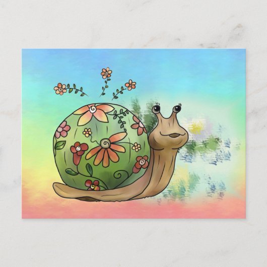 Schnecke am Teich Postkarte Briefkaart (Voorkant)