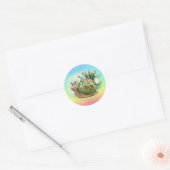 Schnecke am Teich  Ronde Sticker (Envelop)