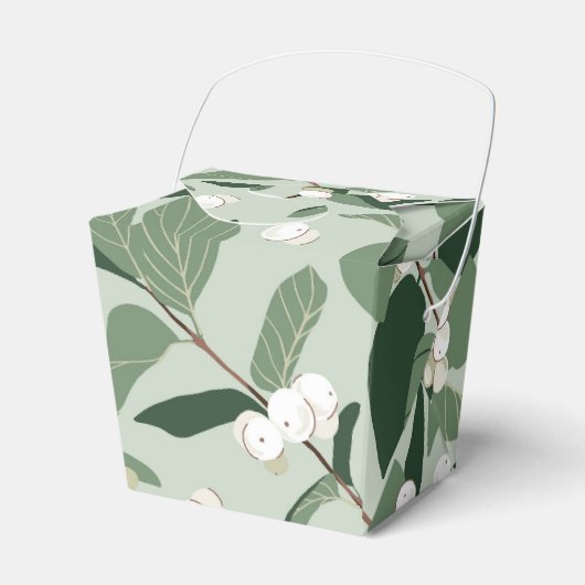 Schneebeeren. Geschenkschachtel Bedankdoosjes (Voorkant Zijde)