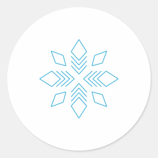 Schneeflocke Ronde Sticker (Voorkant)
