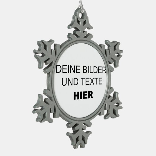 Schneeflocken Weihnachtsbaum-Anhänger gestalten Tin Sneeuwvlok Ornament (Links)