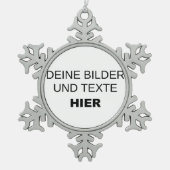 Schneeflocken Weihnachtsbaum-Anhänger gestalten Tin Sneeuwvlok Ornament (Voorkant)