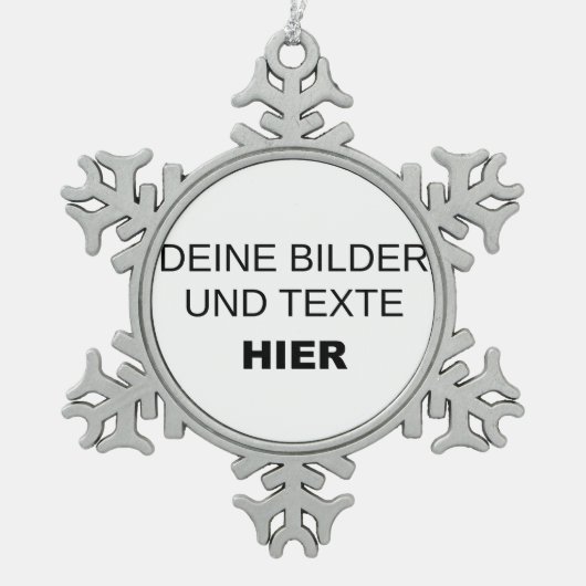 Schneeflocken Weihnachtsbaum-Anhänger gestalten Tin Sneeuwvlok Ornament (Voorkant)