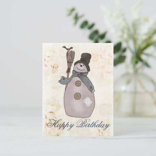 Schneemann Briefkaart (Staand voorkant)