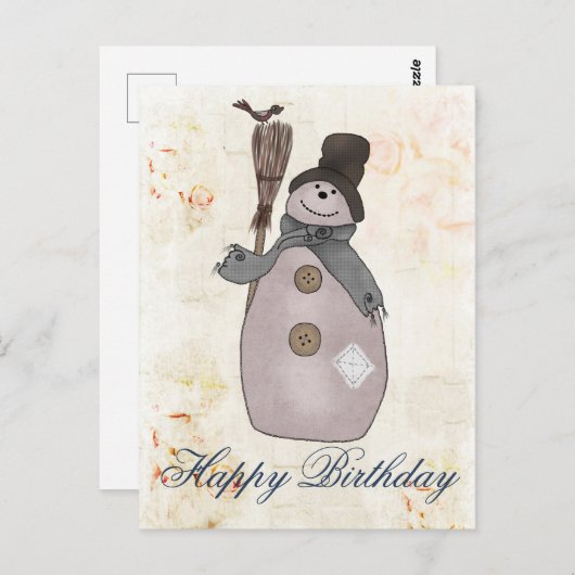 Schneemann Briefkaart (Voorkant / Achterkant)