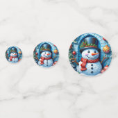 Schneemann mit Weihnachtsdeko -  Confetti (Voorkanten)