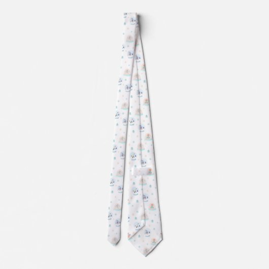 Schneemann Muster  Stropdas (Achterkant)