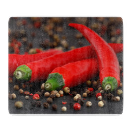 Schneidebrett mit Peperoni Snijplank