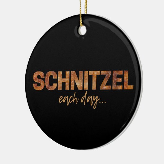 Schnitzel Elke dag Funny Cutlet Escalope Design Keramisch Ornament (Links)