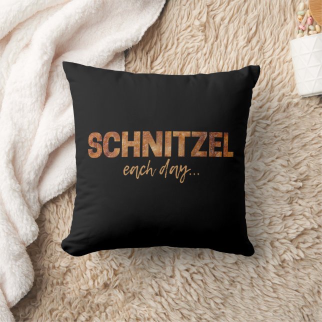 Schnitzel Elke dag Funny Cutlet Escalope Design Kussen (Deken)
