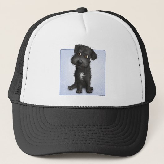 Schnoedle (zwart) trucker pet (Voorkant)
