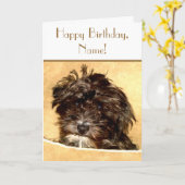 Schnole Birthday Text Kaart (Gele Bloem)