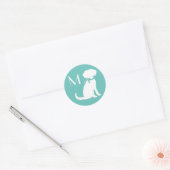 Schnole Dog Puppy Ronde Sticker (Envelop)