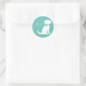 Schnole Dog Puppy Ronde Sticker (Tas)