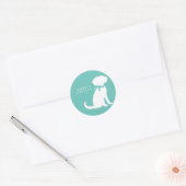 Schnole Dog Puppy Ronde Sticker (Envelop)