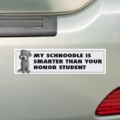 Schnole (Grijs) Honor Bumpersticker (Op auto)