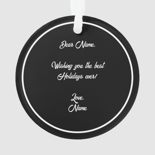 Schnoodle Acryl Cirkel Ornament (achterkant)