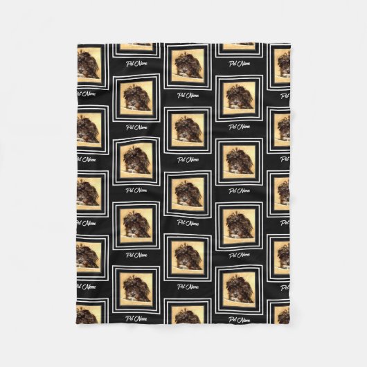 Schnoodle Chien noir polaire couverture (Devant)