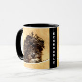 Schnoodle Dog Personnalisé Combo Mug (Devant gauche)