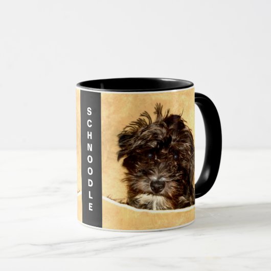 Schnoodle Dog Personnalisé Combo Mug (Devant droit)