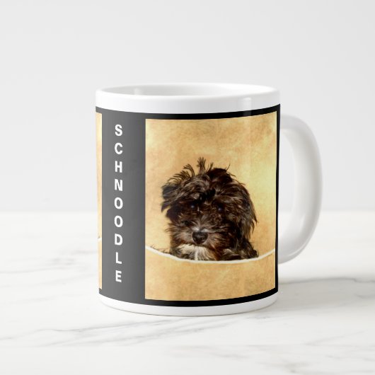 Schnoodle Dog Personnalisé Jumbo Mug (Devant droit)