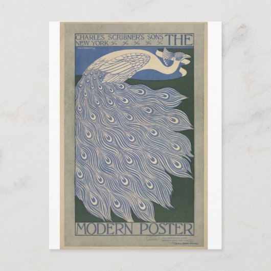 Schnriber Modern Poster Carte postale Vintage (Devant)