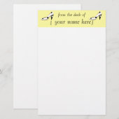 Schoeglade Kute Stationery Design Yellow Briefpapier (Voorkant / Achterkant)