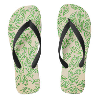 Schoeisel met natuurgetrouw bladpatroon teenslippers