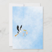 Schoel per post-ooievaar blauwe hemel kaart (Achterkant)