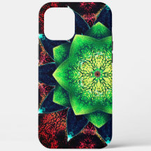 Schoen en roestgroene virtuele bloem op koraal