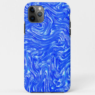 Schoen gekromd tot korrelige sporen, heldere blauw iPhone 11 pro max hoesje