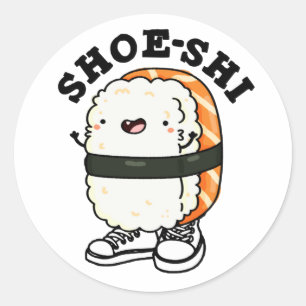 Schoen-shi Grappige Sushi Pun Ronde Sticker