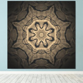 Schoenafdrukken in het Zand Mandala Canvas Afdruk (Insitu (Houten vloer))