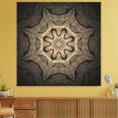 Schoenafdrukken in het Zand Mandala Canvas Afdruk (Insitu (Woonkamer))