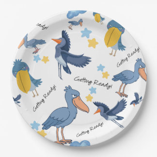 Schoenbekooievaar Baby Shower Servetten Papieren Bordje