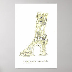 Schoenen Architectuur Poster (Sepia)