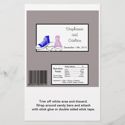 Schoenen Blue/Pink Hershey's Large Bar Wrapper Flyer (Voorkant)