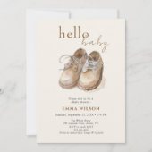  Schoenen Boho Minimalist Boy Baby shower Kaart (Voorkant)