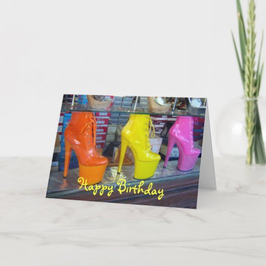 Schoenen Happy Birthday Kaart (Voorkant)
