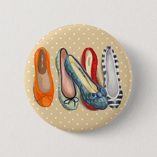 Schoenen - kleine slippers ronde button 5,7 cm (Voorkant)