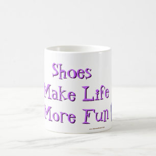 Schoenen maken het leven levendiger - paars koffiemok