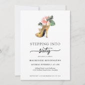 Schoenen met bloemen in goud - Verjaardagsschoenen Kaart (Voorkant)