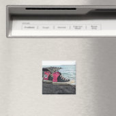 Schoenen op het strand magneet (Insitu (Vaatwasser))